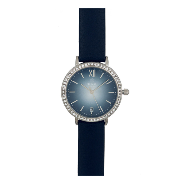 Royal London Ladies Classic Blue Leather Strap Watch 21345-02